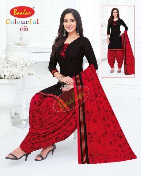 Baalar Colourful 14 Printed Cotton Casual Daily Wear Dress Material Collection